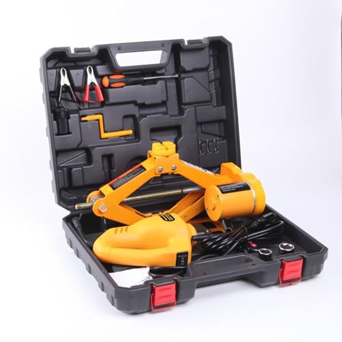 Cric elettrico idraulico per auto, 12 V, sollevatore a forbice professionale con chiave idraulica integrata (capacità 3 tonnellate)