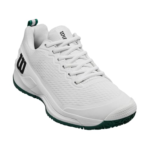Image of Wilson Men's Rush Pro Omni Tennis Shoes, White /Black /Aventurine, 27.0 cm E