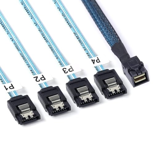 Cable Mini SAS HD 8643 a 4 SATA 7P 50 cm