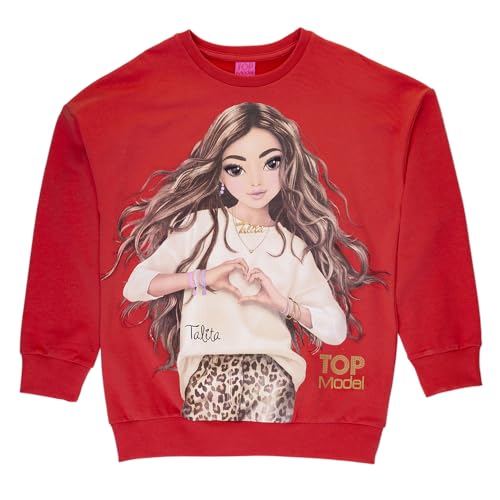 Sweat Top Model fille rouge imprimé Talita 75089 vêtement enfant