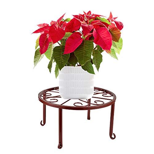 Metal Plant Stands, 4 Pack Indoor Outdoor Rustproof Plant Shelf, Retro Flower Pot Holder For Balcony Porch Garden Patio Yard Floor Farmhouse Deck Lawn (Size 9 X 9 X 5 Inches) #TOP1