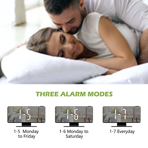 Keekit Digital Projection Alarm Clock, Large Mirrored Led Alarm Clock With 180°Projector On Ceiling Wall, Digital Desktop Clock With Thermometer Hygrometer, Usb Port, Snooze, 2 Adjustable Brightness #TOP5