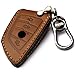 APEKUU Keychain Fob Cover Case Compatible with BMW Keyless Remote Control BMW 1 2 3 4 5 6 7 Series and X1 X2 X3 X5 X6 and More BMW Models (A-Brown)