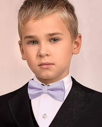 Image of HISDERN Bow Ties for Boys Pre Tied Toddler Bow Tie Adjustable Kids Bowties Clip On Fun Patterned Bowties for Wedding Party