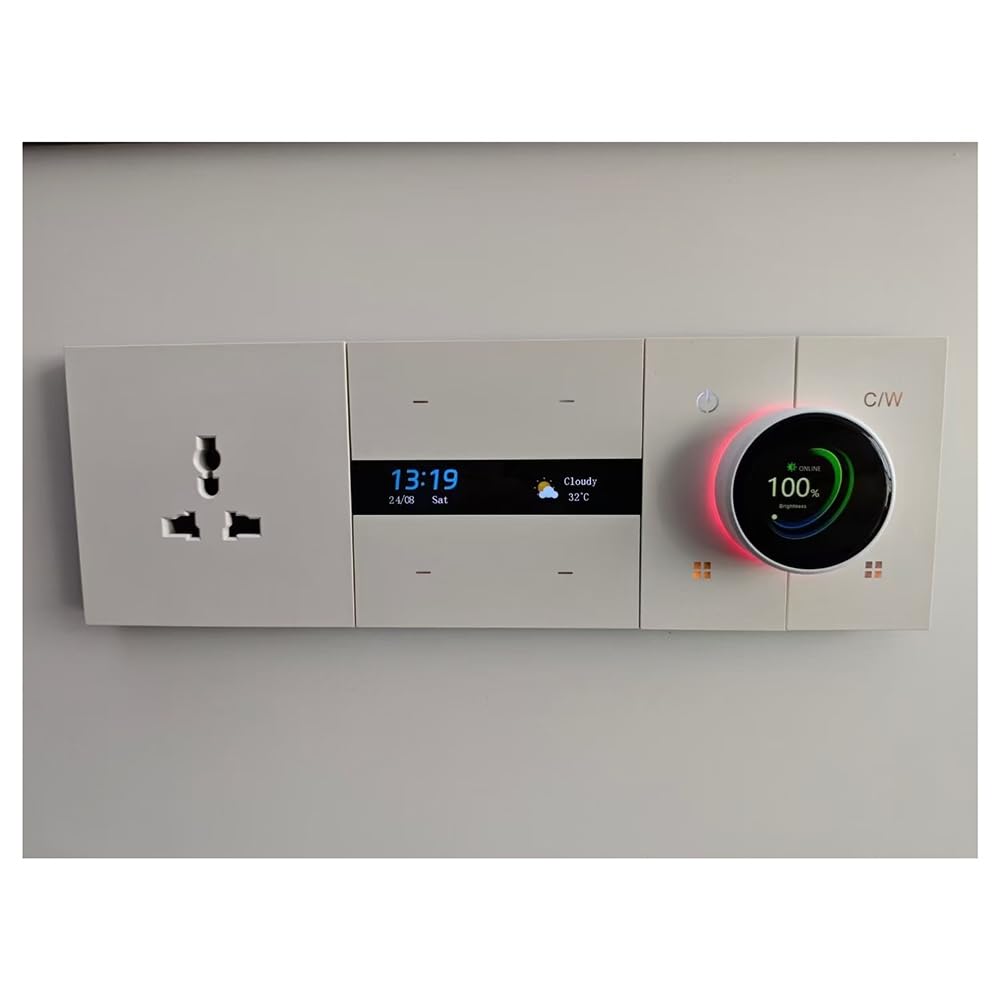 X3-Dimming TuYa inteligentny przełącznik, wielofunkcyjny panel Smart Home Automation Panel czarny