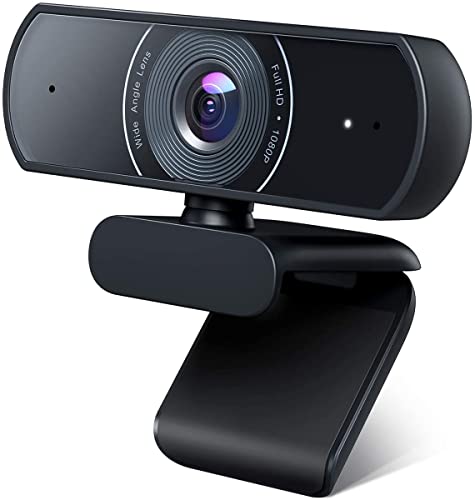 Roffie 1080P Webcam, Dual Built-in Microphones, Full HD Video Camera for Computers PC Laptop Desktop, USB Plug and Play, Conference Video Calling, Streaming