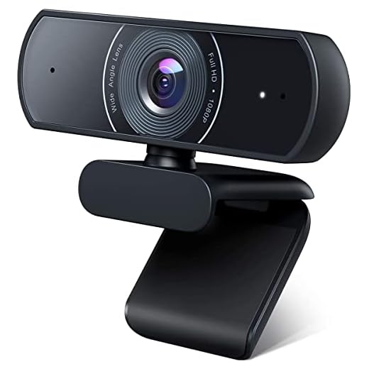 Roffie 1080P Webcam, Dual Built-in Microphones, Full HD Video Camera for Computers PC Laptop Desktop, USB Plug and Play, Conference Video Calling, Streaming