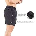 Men's 5" Running Shorts 2 Pack Quick Dry Athletic Workout Gym Shorts with Zipper Pockets - Image 5