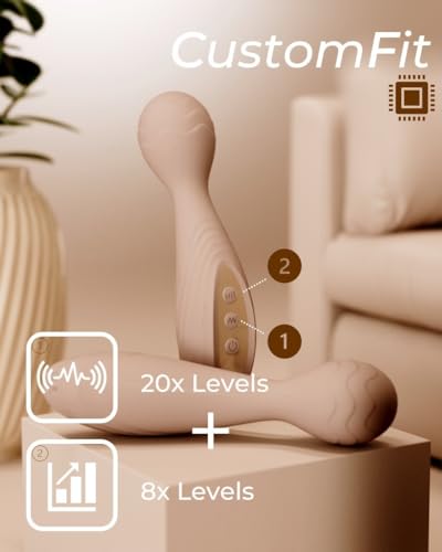 INTIMA Auflegevibrator & Klitoris Stimulator für Sie – Vibrator für Frauen – Massagestab für Frauen Sex Stimulation – 8 Intensitätsstufen & 20 Modi – wasserdicht – Pastellrosa