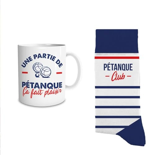 p2g Coffret Mug Chaussettes Petanque Club