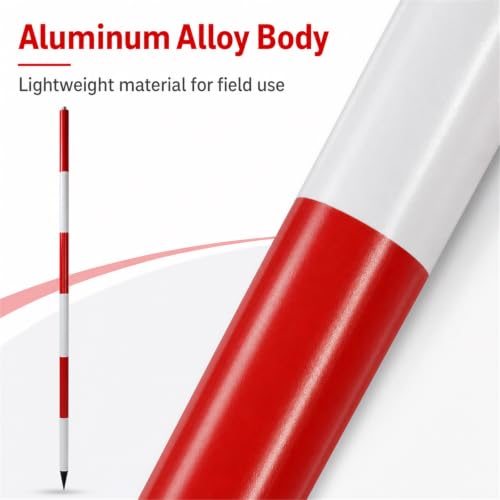 Poste topográfico de aluminio con varilla de centrado desmontable 4