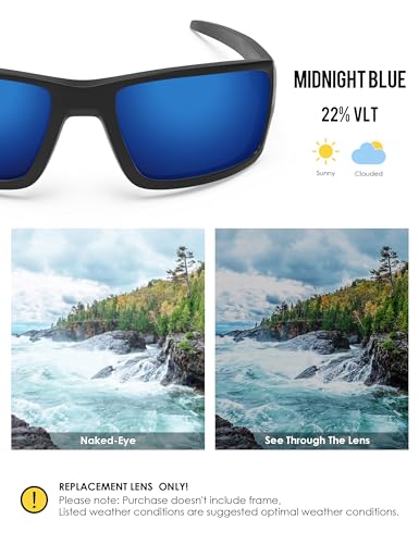 Image of BLAZERBUCK Anti-salt Polarized Replacement Lenses for Oakley Double Edge OO9380 Sunglass