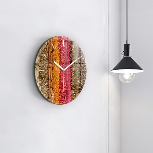 Horlogerie moderne Wallfluent en verre de qualité supérieure 30 cm
