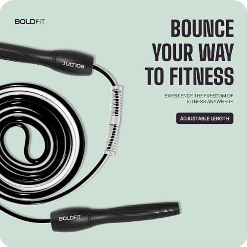 Boldfit Plastic Skipping Rope For Men And Women Jumping Rope With Adjustable Height Speed Skipping Rope For Kids, Women, Girls Rassi Jumping Men For Exercise, Gym, Sports Fitness - Black - Pack Of 2 - Image 3