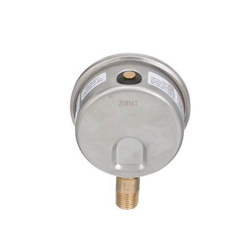 Image of Winters 2-1 /2 inch Dial Size, Liquid Filled Industrial Pressure Gauge, Brass Internals, 304 Stainless Steel Case, Single Scale 0-100 psi, 1.5% Acc, 1 /4 inch NPT Bottom Mount, Glycerin Filled Pressure Gauge