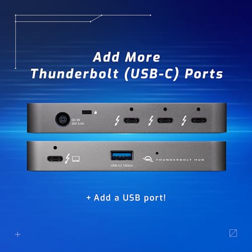 Image of OWC 5 Port Thunderbolt Hub - 60W Charging, Thunderbolt 4, USB 3.2, Compatible with Macs and PCs
