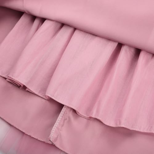 Image of JerrisApparel Flower Girls Dress Wedding Satin Dresses Princess Birthday Party Prom Ball Gown