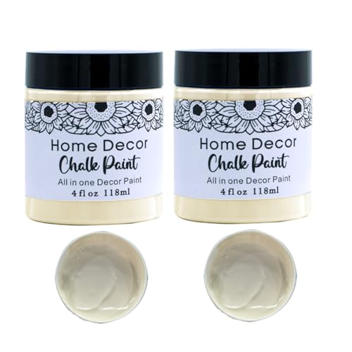 Image of DGAGA 2 * 4OZ Cream Furniture Paint Cream Matte Finish Wood Cabinet Sea Blue Chalk Paste Odorless No Sanding DIY Home Decor Chalk Paint For Wooden Furniture, Crafts, Table, Chair