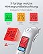 Fieberthermometer Ohr für Erwachsene & Kinder, 1s Ergebnis Hochpräzise Ohrthermometer, 30 Speicher Abrufen, 3-Farben-Fieber-Alarm, mit 21 Einweg-Sonde Abdeckungen & Aufbewahrungsbox (LCD-Weiß)
