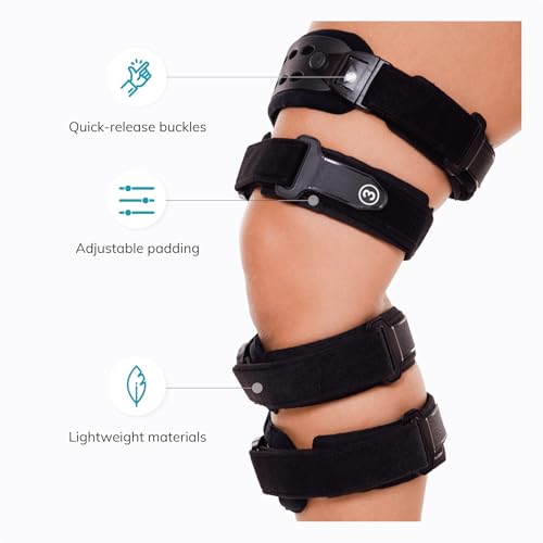 Image of BraceAbility Osteoarthritis Unloader Knee Brace - Best Unicompartmental OA Support for Bone on Bone Arthritis Pain, Medial or Lateral Compartment Valgus Unloading, Arthritic Cartilage Repair (Right)