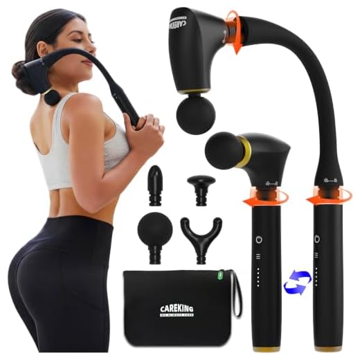 2-in-1 Detachable Percussion Massage Gun with Extension Handle, Back Massager for Pain Relief Deep Tissue Muscle Massager for Arm Shoulder Lower Back Thigh Waist, Gifts for Women , FSA-HSA Eligible