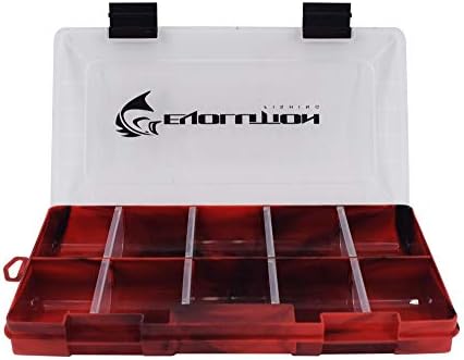 Evolution Outdoor 3700 Drift Series Fishing Tackle Tray – Colored Tackle Box Organizer with Removable Compartments, Clear Lid, 2 Latch Closure, Utility Box Storage