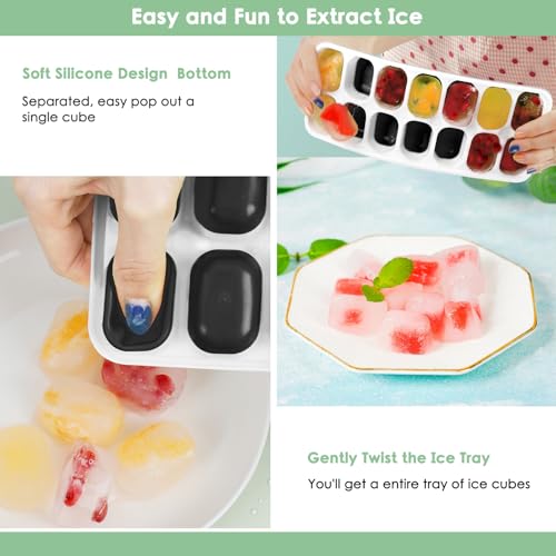 Bandeja para cubitos con tapa, pack de 4 silicona miniatura 4