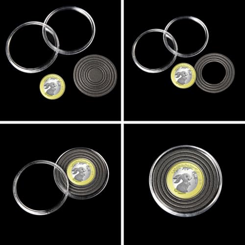 Estuche redondo ajustable para monedas 20 piezas miniatura 4
