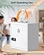 Uniclife Medizinschrank mit Wandmontage, mit Zahlenschloss und Griff, Verriegelung, Erste-Hilfe-Schrank, abschließbar, Medizin-Organizer, sicherer Stahlwandschrank, Metall-Aufbewahrungsbox, Weiß
