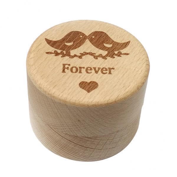 ATORSE 2xWedding Wooden Ring Box Jewelry Holder Container Couple Birds+Heart+Forever-picture-26