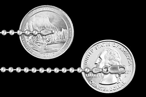 Sterling Silver Italian Ball Bead Chain 3mm 4mm 5mm 6mm 8mm 10mm 925 Italy New Dog Tag Necklace2