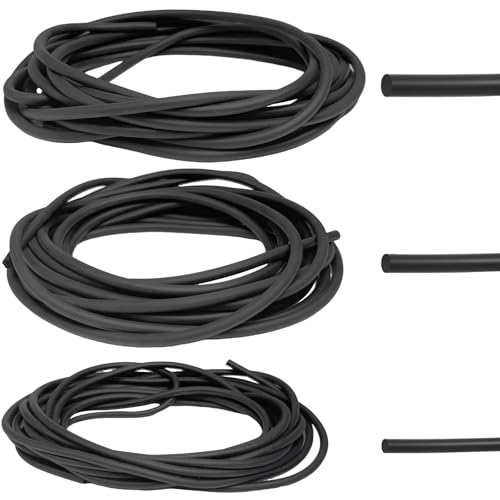 CiShow 15 Meter Fugen Dichtschnur, Ø 4mm/5mm/6mm PE Rundschnur Dichtung, Schwarz Fugendichtschnur, Füllschnur, Hinterfüllschnur, Fugendichtband, Fugenfüllprofil für Spalt, Fuge Beton Füllung