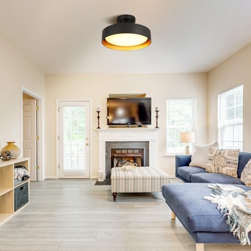 SunRider Semi Flush Mount LED Ceiling Light 3000K, 12 Inch 25W Dimmable by SunRider - Used condition - Image 9