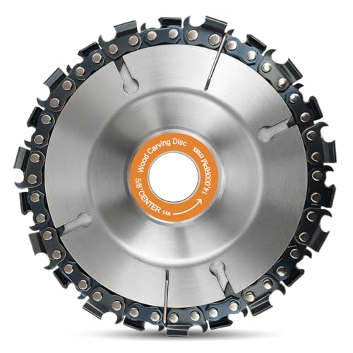 Disque Bois Meuleuse 100mm, 1 unité Disques à ébarber, Disque Bois Meuleuse en Bois en Carbure de Tungstène, Disques de Meulage pour Façonner, Meuler, Couper et Sculpture