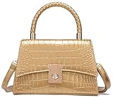 JHVYF Women Satchel Handbags Shoulder Bag Classic Small Crossbody Bags Ladies Cute Purses Satchels bag mini purse Golden bags