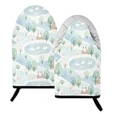 Emelivor Winter Houses Swans Mitts