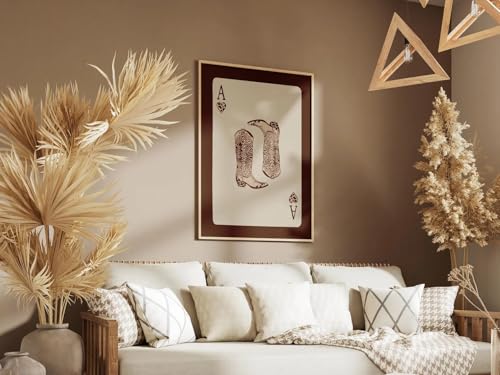 3Pcs Western Cowgirl Canvas Wall Art Fashionable Leopard Print Boots and Hat Posters Prints Brown Poker How Lucky We Are Painting Wall Decor for Bedroom Living Room Dorm Decoration Unframed by SZHUAAIC - Image 4