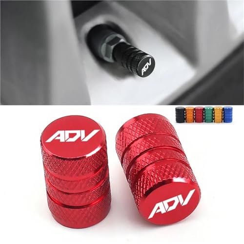 Tapas de válvula para motocicleta ADV en aluminio CNC ideales para rutas de aventura y ciudad 2