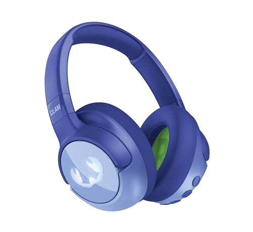Fresh 'n Rebel Clam Junior, Cuffie Bluetooth per Bambini con Cancellazione Attiva del Rumore, suono sicuro (<85dB), Cavo audio e Adesivi inclusi, Effetti LED. 60 ore di riproduzione (Starry Sky)