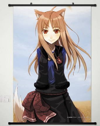 Anime Spice and Wolf Home Decor Wall Scroll Poster Fabric Painting Janpan Art Cosplay Horo 23.6 x 35.4 Inches-006[A]
