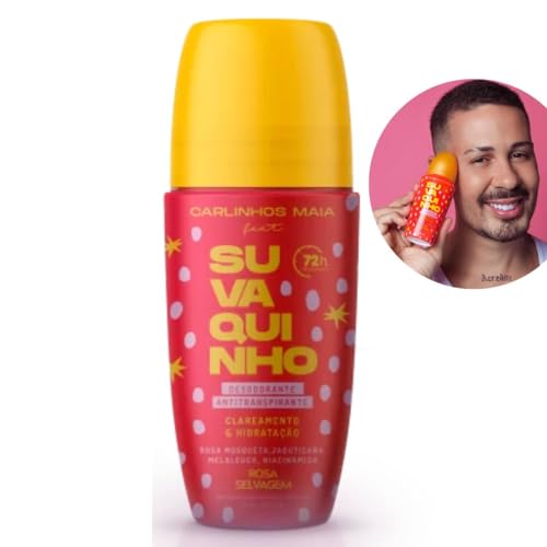 Desodorante Suvaquinho Antitranspirante Elimina Odor Clareador Mancha Escura Axila Vegano Rosa Selva