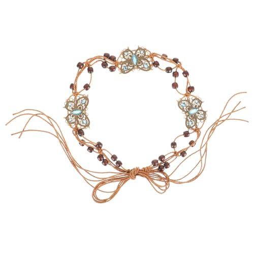 BESTYASH Bohemian Wide Rope Woven Belt for Women Retro Style Waist Belt for Dresses
