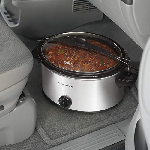 Hamilton Beach Stay Or Go Portable 6-Quart Slow Cooker With Lid Lock, Dishwasher-Safe Crock, Silver (33262) #TOP3