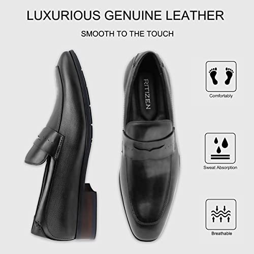 Men's Slip On Loafers Dress Shoes Oxford Classic Handmade Calf Leather #TOP4