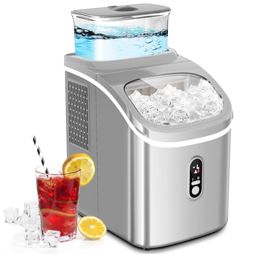 Xbeauty Ice Maker Countertop Up to 35lbs of Ice a Day with Self-Cleaning,16Pcs/5Mins, Portable Ice Maker Machine with 1.5L Removable Water Tank/24H Timer,GREY
