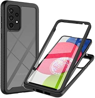 Samsung A13 4G/5G Phone Case, Samsung A04S Cover 360 Full Body Built-in Screen Protector Dustproof Shockproof Anti-Scratch Slim Bumper Protective Case for Samsung Galaxy A04S / A13 4G/5G Black