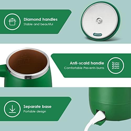 Chargement De Bouilloire Portable De Voyage, Ébullition Rapide, Idéale Pour La Randonnée, Le Camping Et L'intérieur, Chauffage À Ébullition Rapide, 0,4 L,Vert,outstanding78