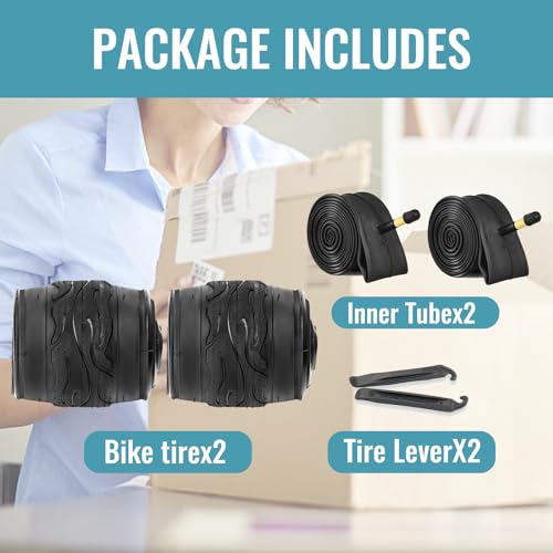 Hycline 26 Inch Bike Tires: 26×2.125 inch (57-559mm) Folding
