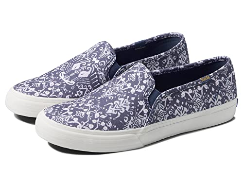 Image of Keds Womens Double Decker Canvas Slip On Sneakers Shoes Casual - Black