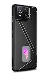 GIOPUEY Case Compatible with Asus ROG Phone 8/8 Pro, TPU Flexible Material Ultra-thin Cover, Anti-Fingerprint Slim Fit Phone Case [Wear Resistant] [Slip-Resistant] - Black
